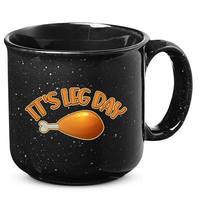 It's Leg Day Funny Thanksgiving 15oz Campfire Ceramic Mug