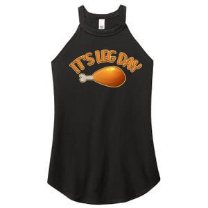 It's Leg Day Funny Thanksgiving Women's Perfect Tri Rocker Tank