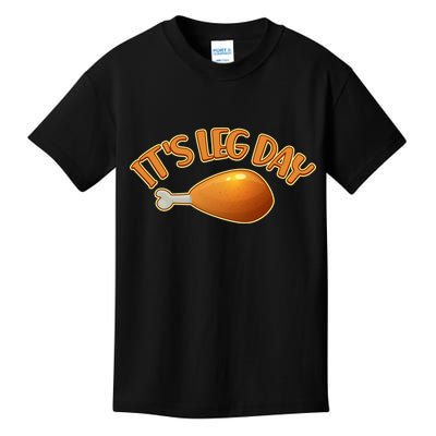It's Leg Day Funny Thanksgiving Kids T-Shirt