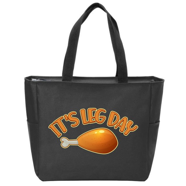 It's Leg Day Funny Thanksgiving Zip Tote Bag