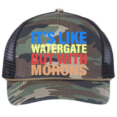 It's Like Watergate But With Morons Retro Rope Trucker Hat Cap