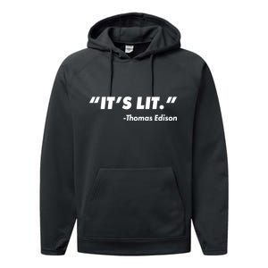 It's Lit Thomas Edison Performance Fleece Hoodie