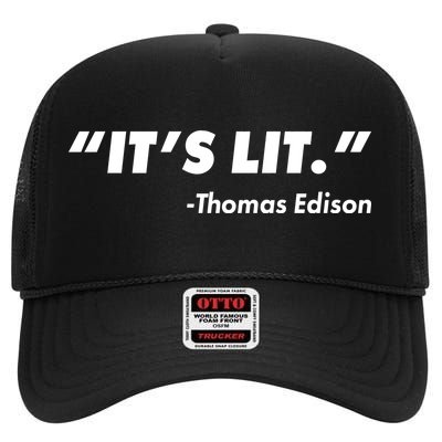 It's Lit Thomas Edison High Crown Mesh Back Trucker Hat