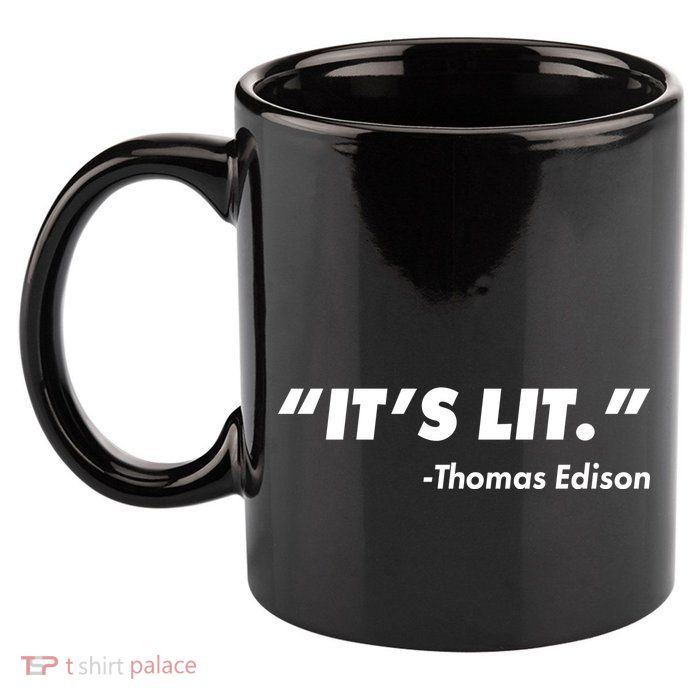 It's Lit Thomas Edison 11oz C Handle Ceramic Mug