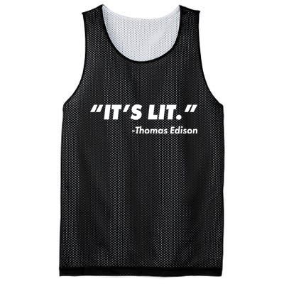 It's Lit Thomas Edison Mesh Reversible Basketball Jersey Tank