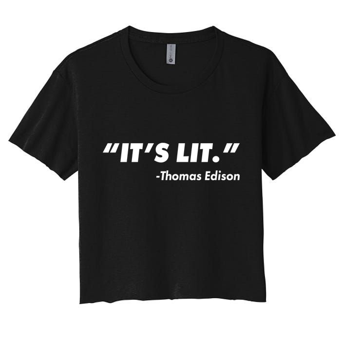 It's Lit Thomas Edison Women's Crop Top Tee