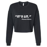 It's Lit Thomas Edison Cropped Pullover Crew