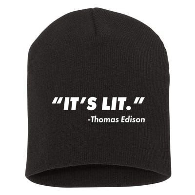 It's Lit Thomas Edison Short Acrylic Beanie