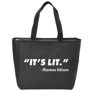 It's Lit Thomas Edison Zip Tote Bag