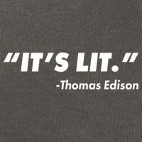 It's Lit Thomas Edison Cotton Canvas Backpack
