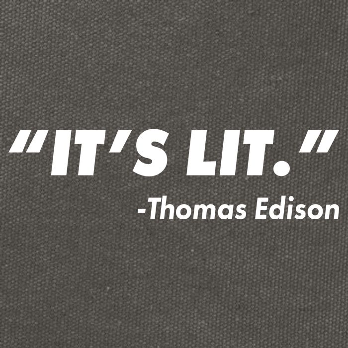 It's Lit Thomas Edison Cotton Canvas Backpack