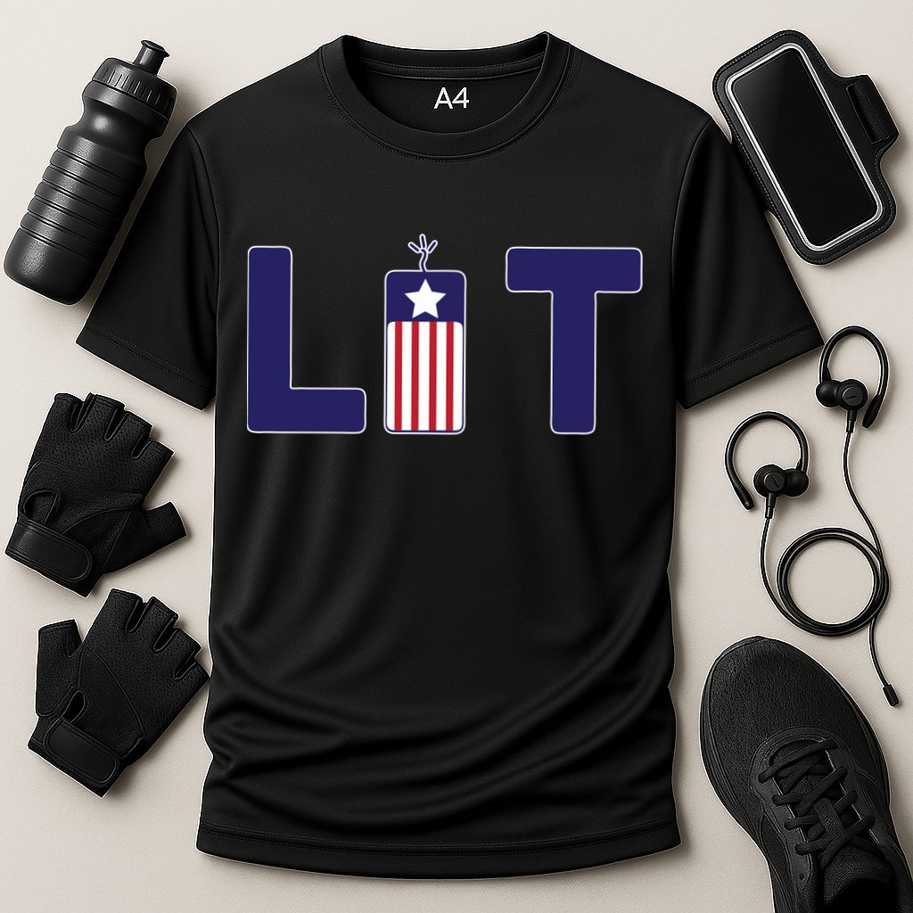 It's Lit USA 4th of July Performance Shirt