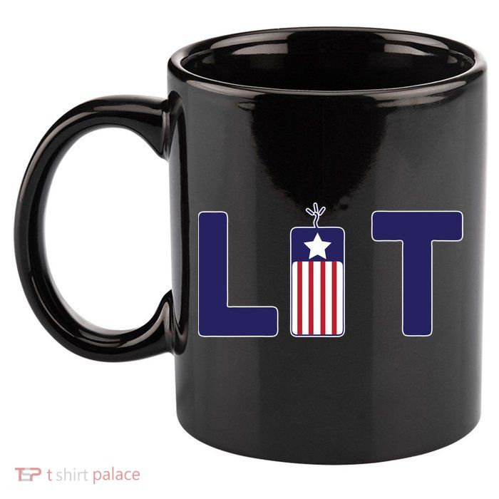 It's Lit USA 4th of July 11oz C Handle Ceramic Mug