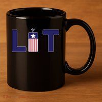 It's Lit USA 4th of July 11oz C Handle Ceramic Mug