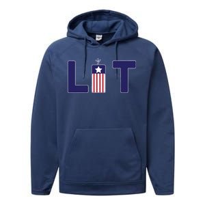 It's Lit USA 4th of July Performance Fleece Hoodie