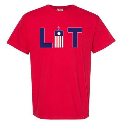 It's Lit USA 4th of July Garment-Dyed Heavyweight T-Shirt