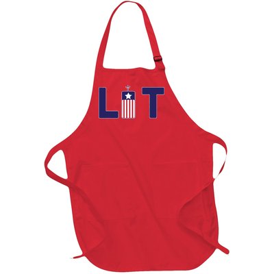 It's Lit USA 4th of July Full-Length Apron With Pockets