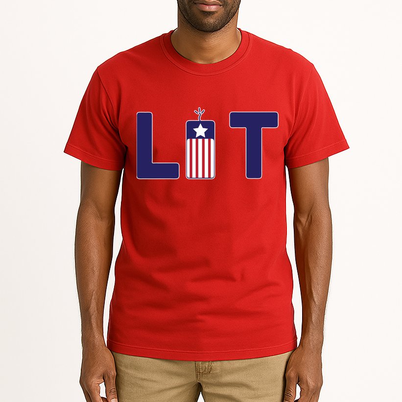 It's Lit USA 4th of July Tall T-Shirt