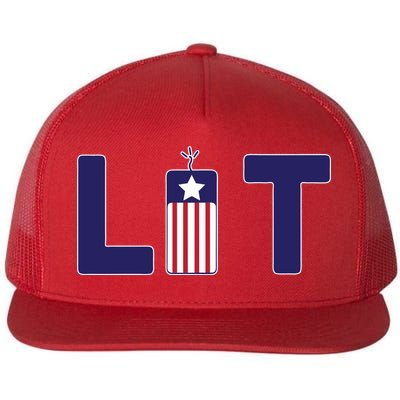 It's Lit USA 4th of July Flat Bill Trucker Hat