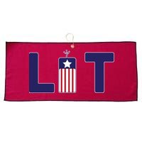 It's Lit USA 4th of July Large Microfiber Waffle Golf Towel