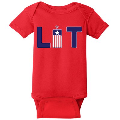 It's Lit USA 4th of July Baby Bodysuit