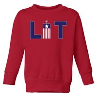 It's Lit USA 4th of July Toddler Sweatshirt