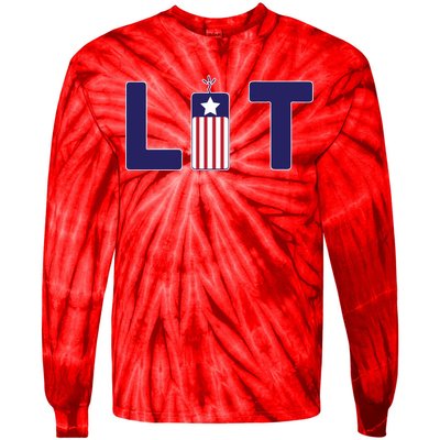 It's Lit USA 4th of July Tie-Dye Long Sleeve Shirt