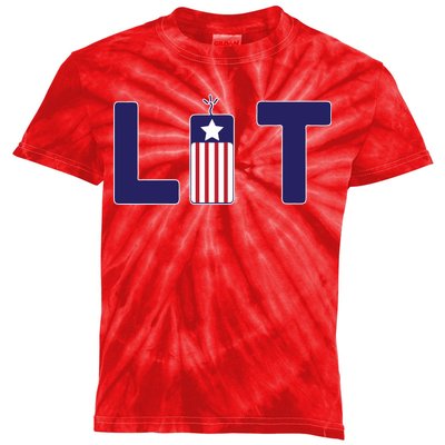 It's Lit USA 4th of July Kids Tie-Dye T-Shirt