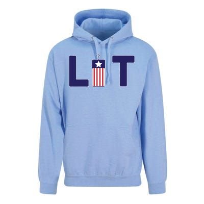 It's Lit USA 4th of July Unisex Surf Hoodie