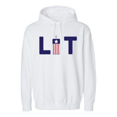 It's Lit USA 4th of July Garment-Dyed Fleece Hoodie