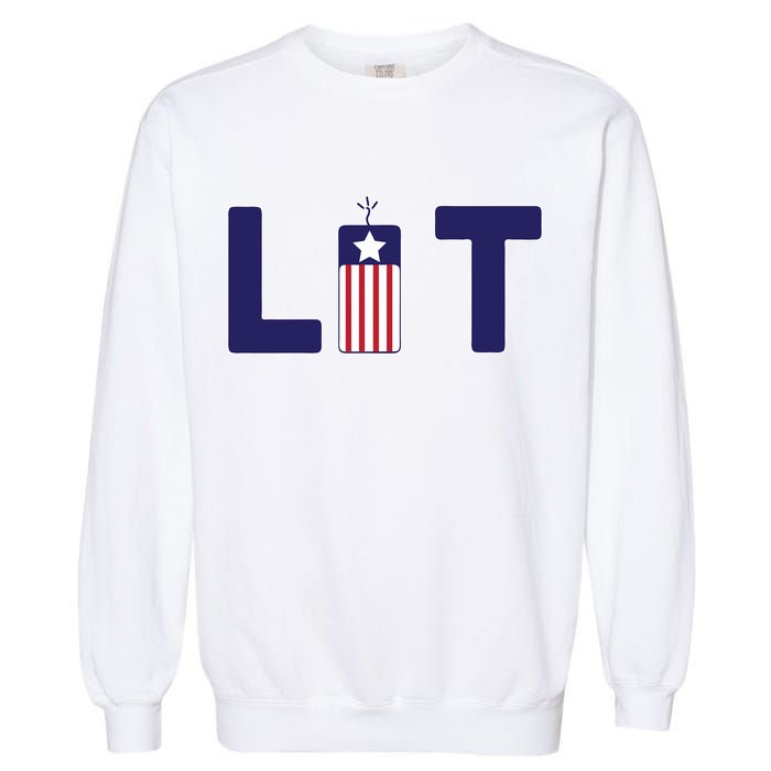 It's Lit USA 4th of July Garment-Dyed Sweatshirt