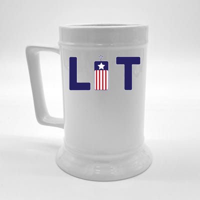 It's Lit USA 4th of July Beer Stein