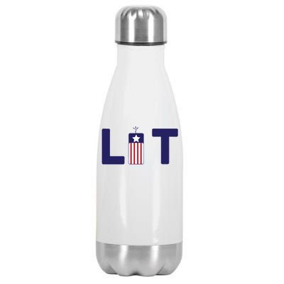 It's Lit USA 4th of July Stainless Steel Insulated Water Bottle