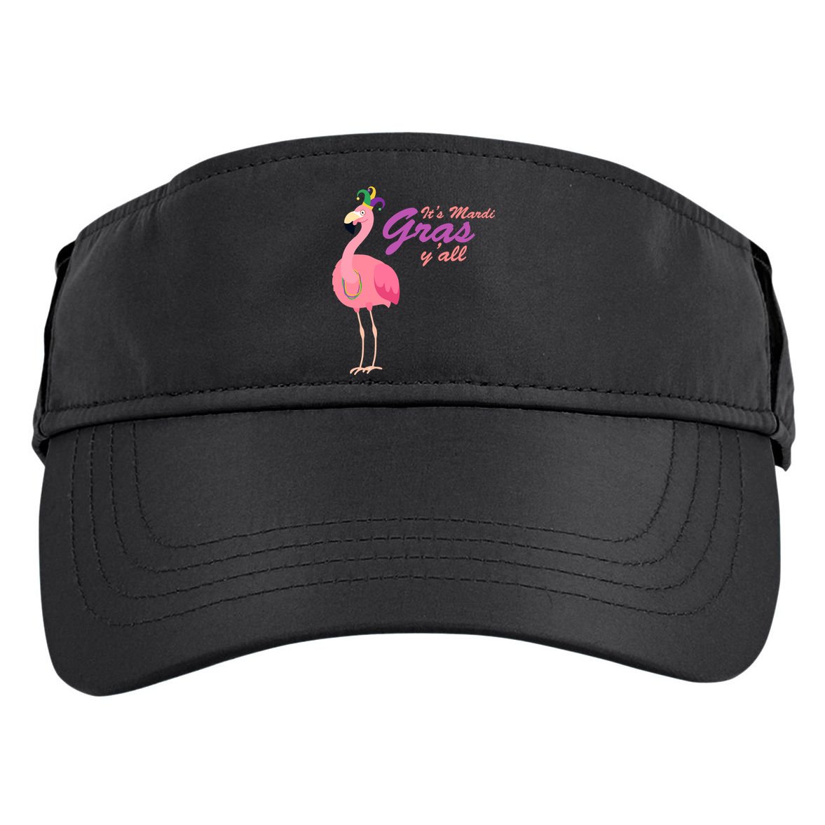 IT's Mardi Gras Flamingo Adult Drive Performance Visor