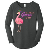 IT's Mardi Gras Flamingo Women's Perfect Tri Tunic Long Sleeve Shirt