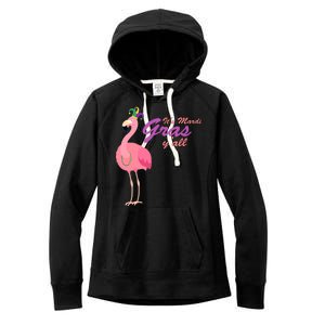 IT's Mardi Gras Flamingo Women's Fleece Hoodie