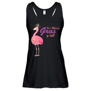 IT's Mardi Gras Flamingo Ladies Essential Flowy Tank