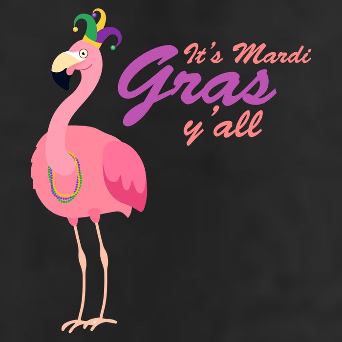 IT's Mardi Gras Flamingo Golf Towel