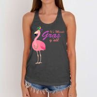 IT's Mardi Gras Flamingo Women's Knotted Racerback Tank