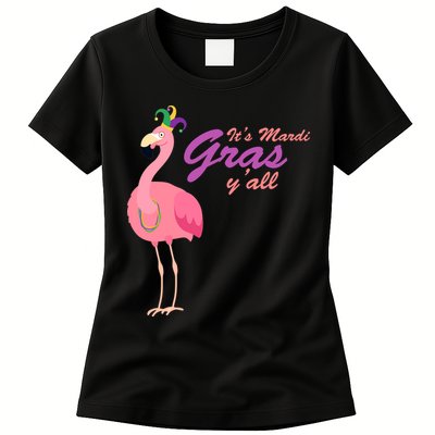 IT's Mardi Gras Flamingo Womens T-Shirt