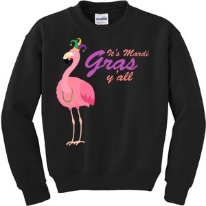 IT's Mardi Gras Flamingo Kids Sweatshirt