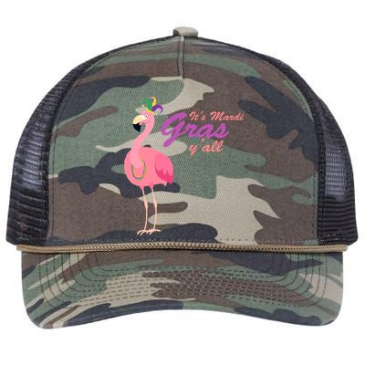 IT's Mardi Gras Flamingo Retro Rope Trucker Hat Cap