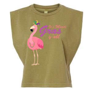 IT's Mardi Gras Flamingo Garment-Dyed Women's Muscle Tee