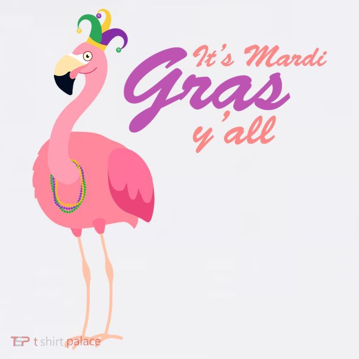 IT's Mardi Gras Flamingo Garment-Dyed Sweatshirt