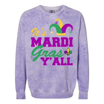 It's Mardi Gras Y'all New Orleans Celebration Colorblast Crewneck Sweatshirt