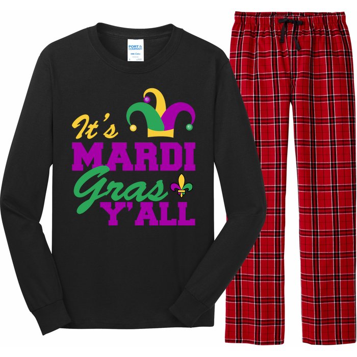 It's Mardi Gras Y'all New Orleans Celebration Long Sleeve Pajama Set