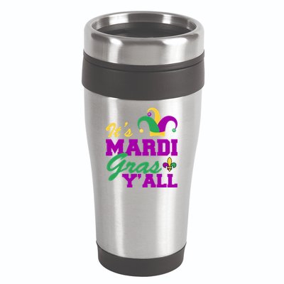 It's Mardi Gras Y'all New Orleans Celebration 16oz Travel Tumbler