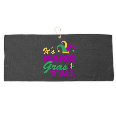 It's Mardi Gras Y'all New Orleans Celebration Large Microfiber Waffle Golf Towel