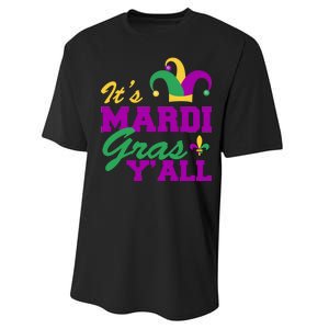 It's Mardi Gras Y'all New Orleans Celebration Performance Sprint T-Shirt