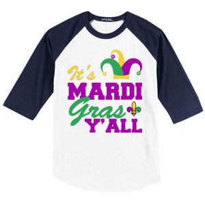 It's Mardi Gras Y'all New Orleans Celebration Baseball Sleeve Shirt